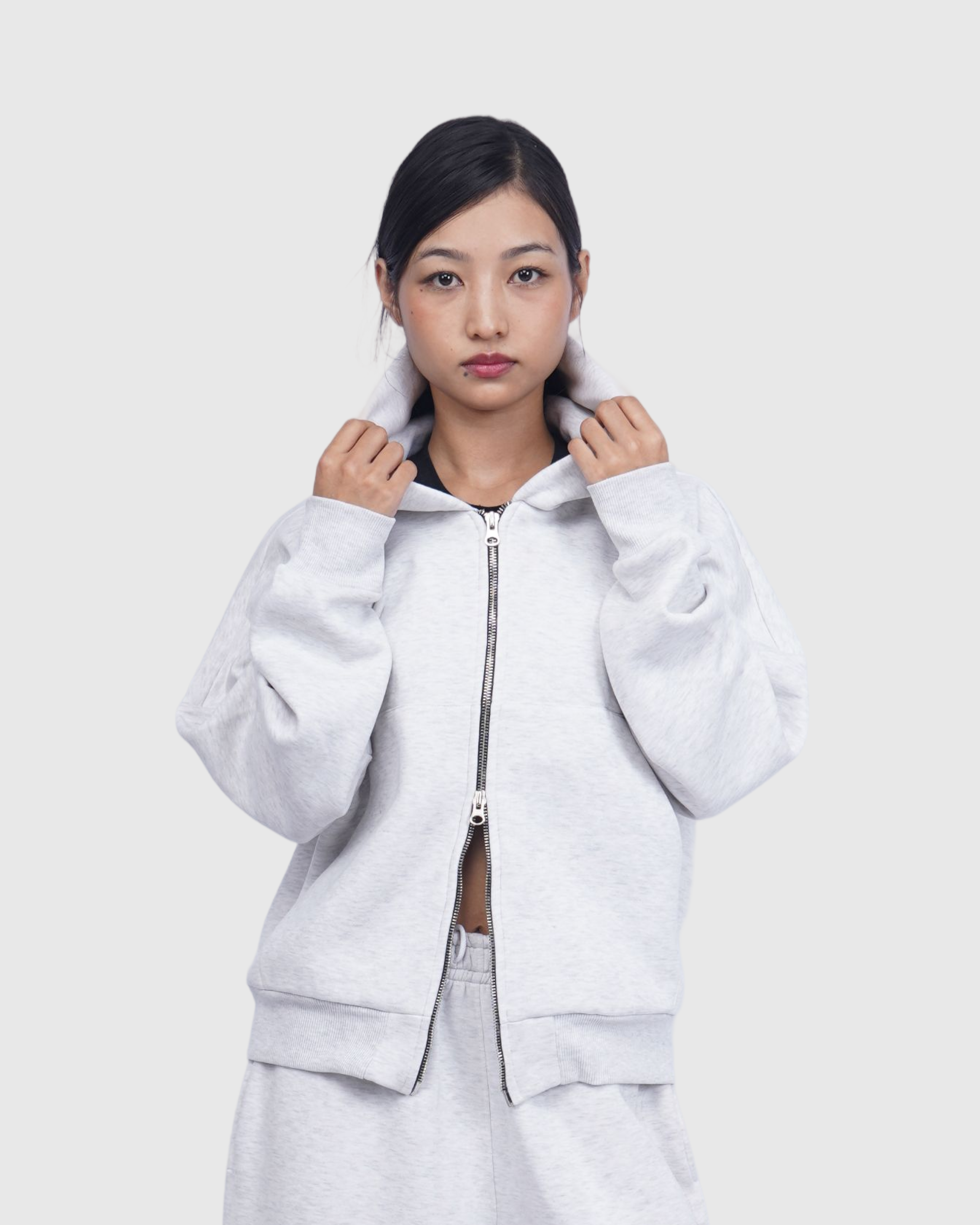 Moon Grey Double Zipper V2 / Co-Ord