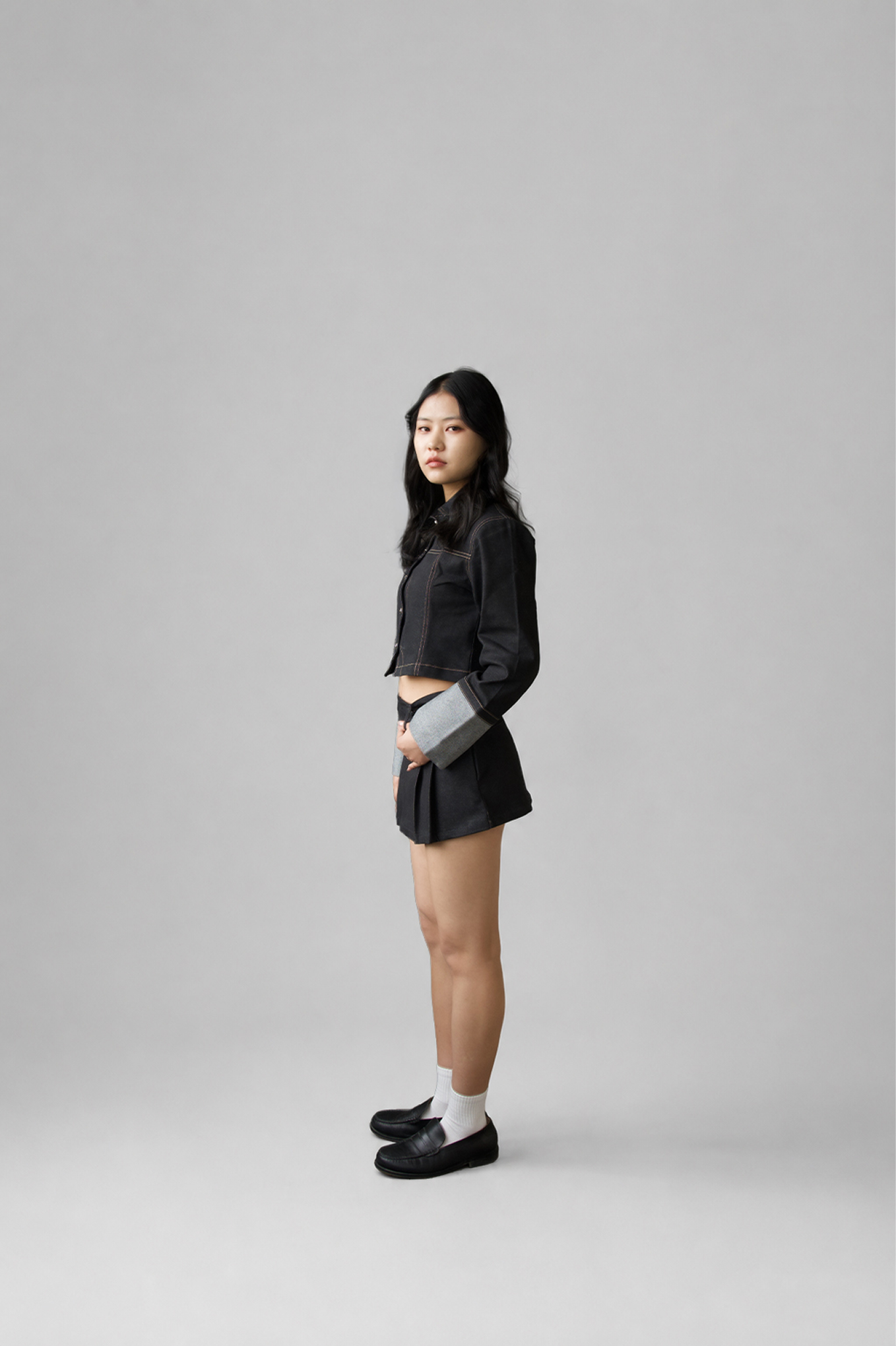 Women's Denim Set - Black