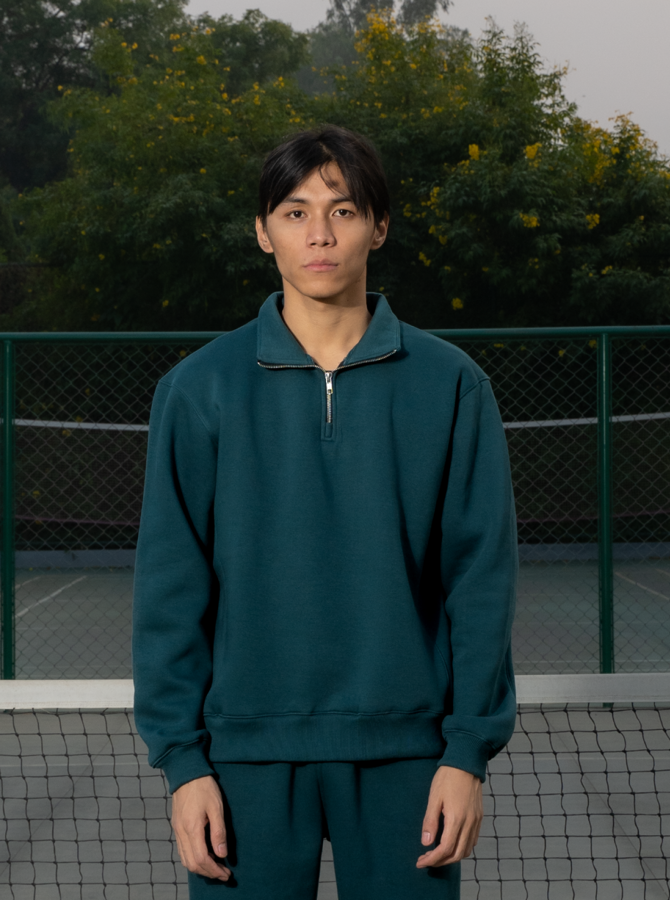 Moss Green Quarter Zipper V1