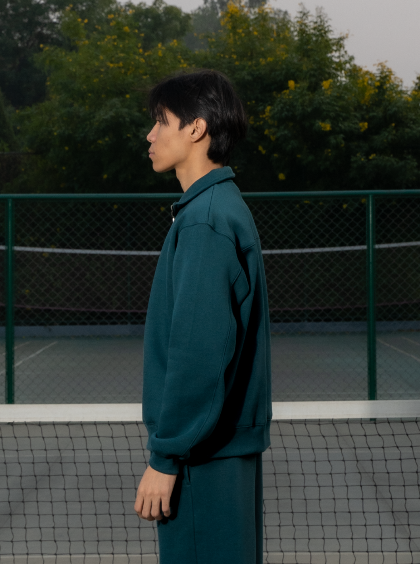 Moss Green Quarter Zipper V1