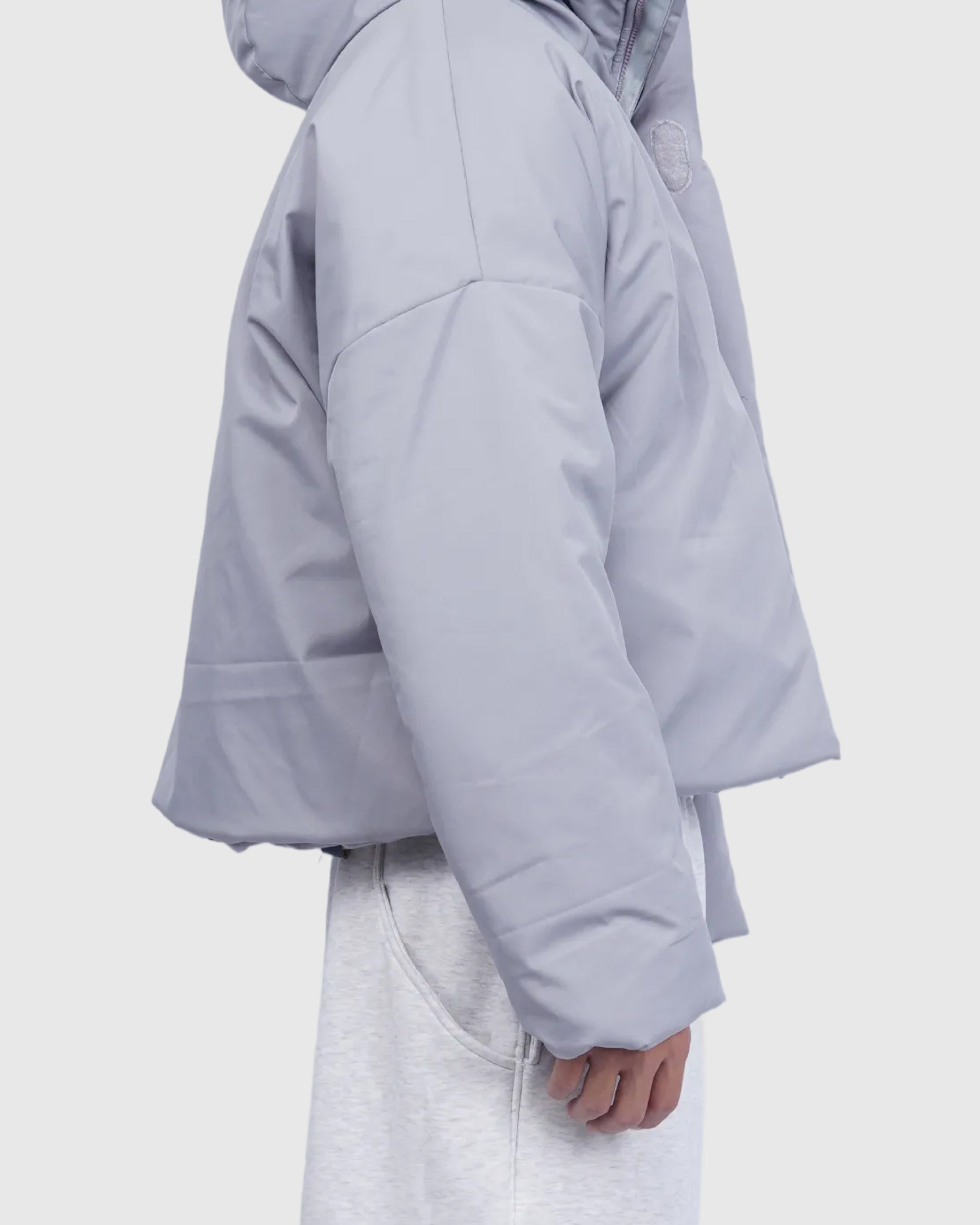 Eskimo Crop Puffer - Ash Grey