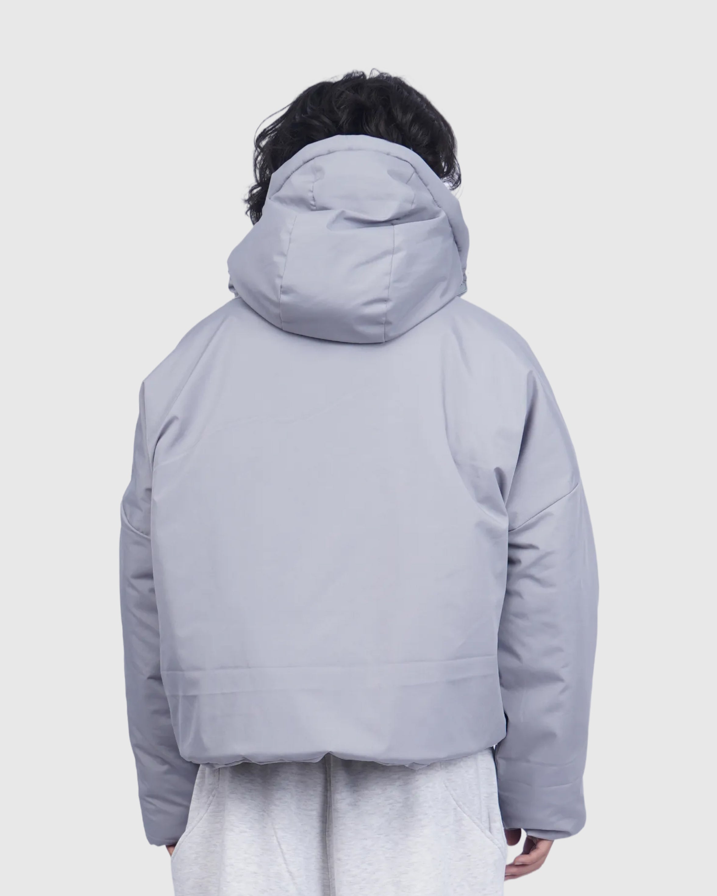 Eskimo Crop Puffer - Ash Grey