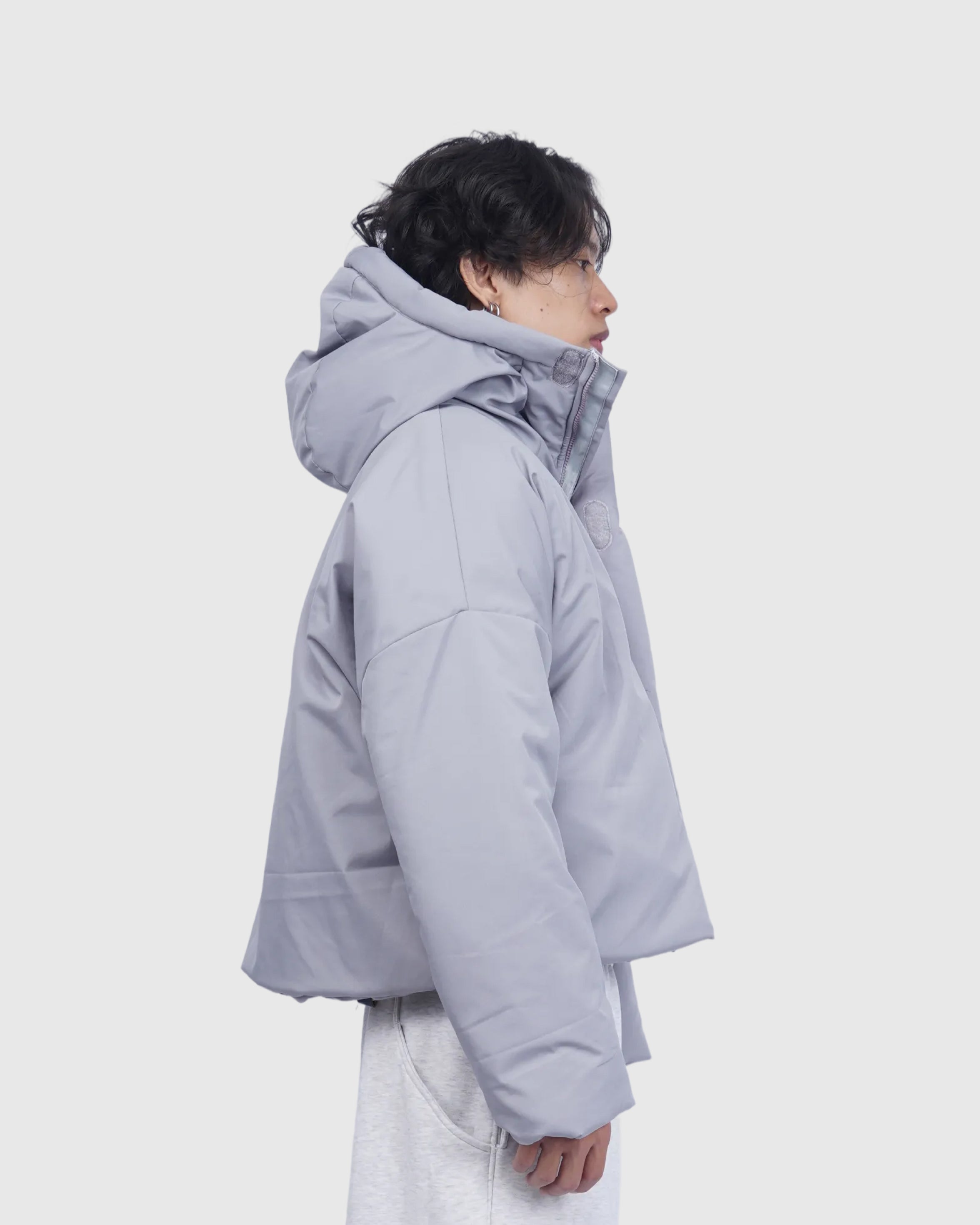 Eskimo Crop Puffer - Ash Grey
