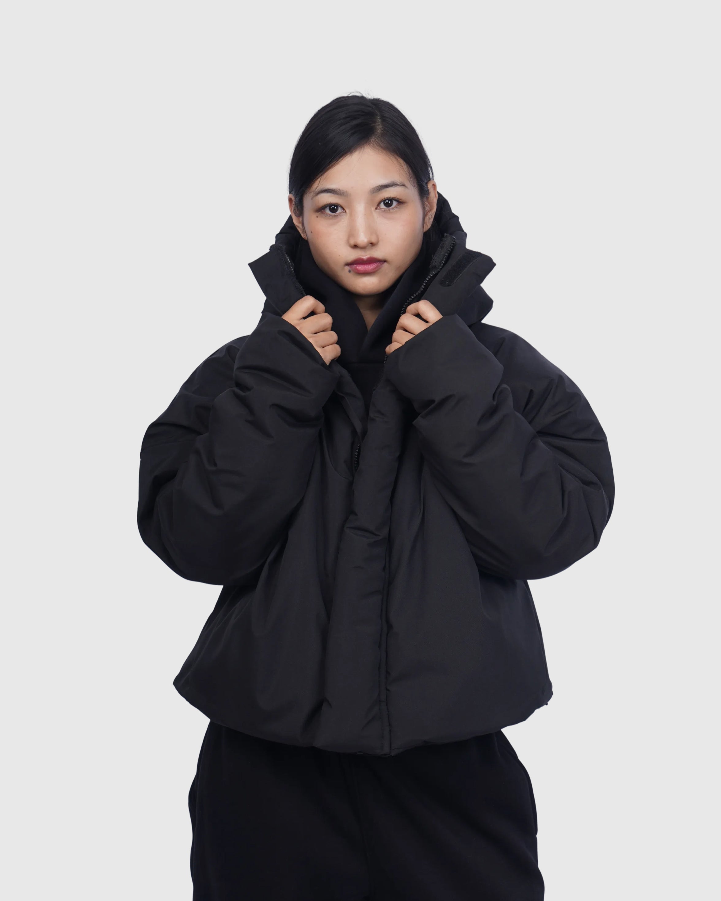 Eskimo Crop Puffer - Just Black