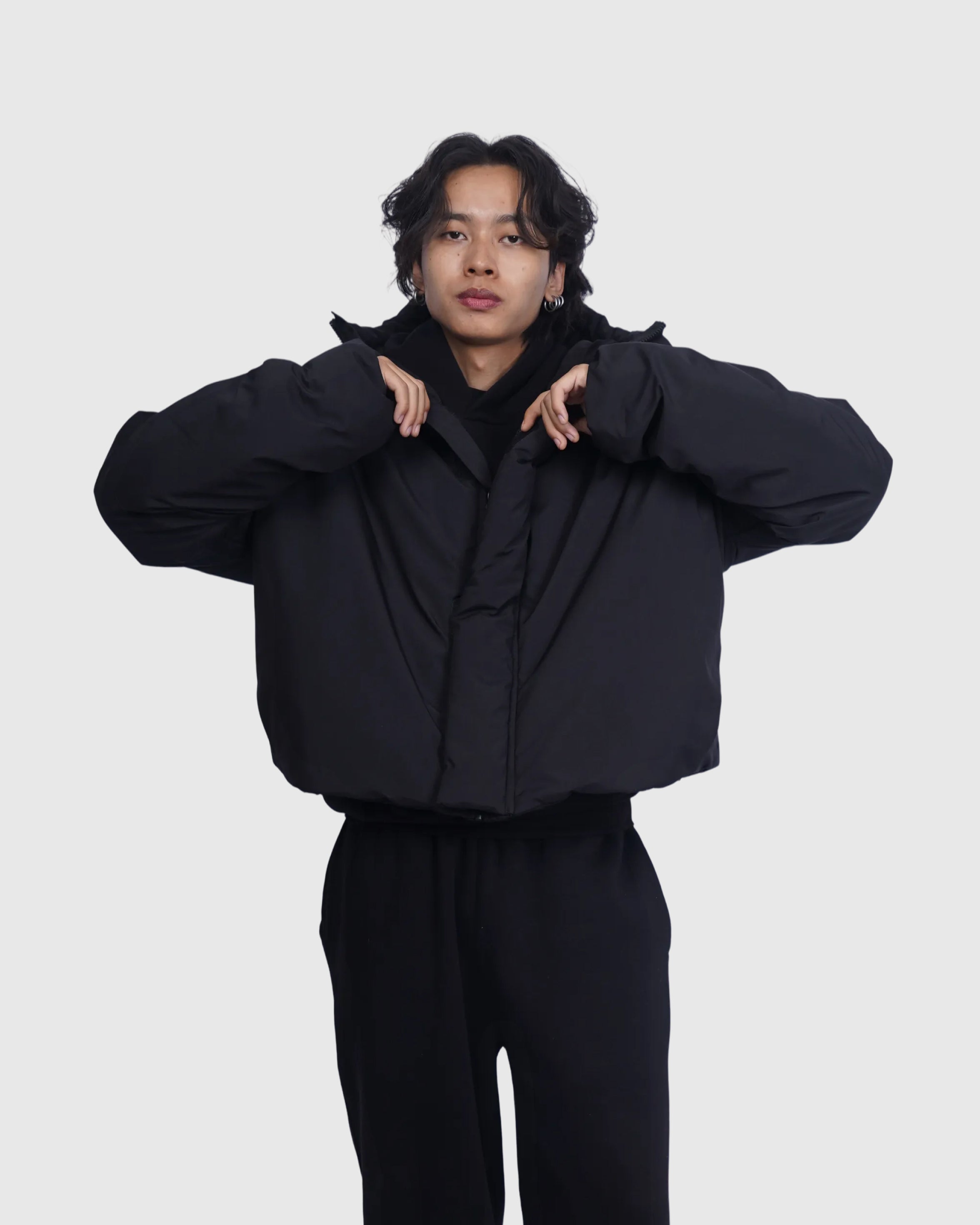 Eskimo Crop Puffer - Just Black