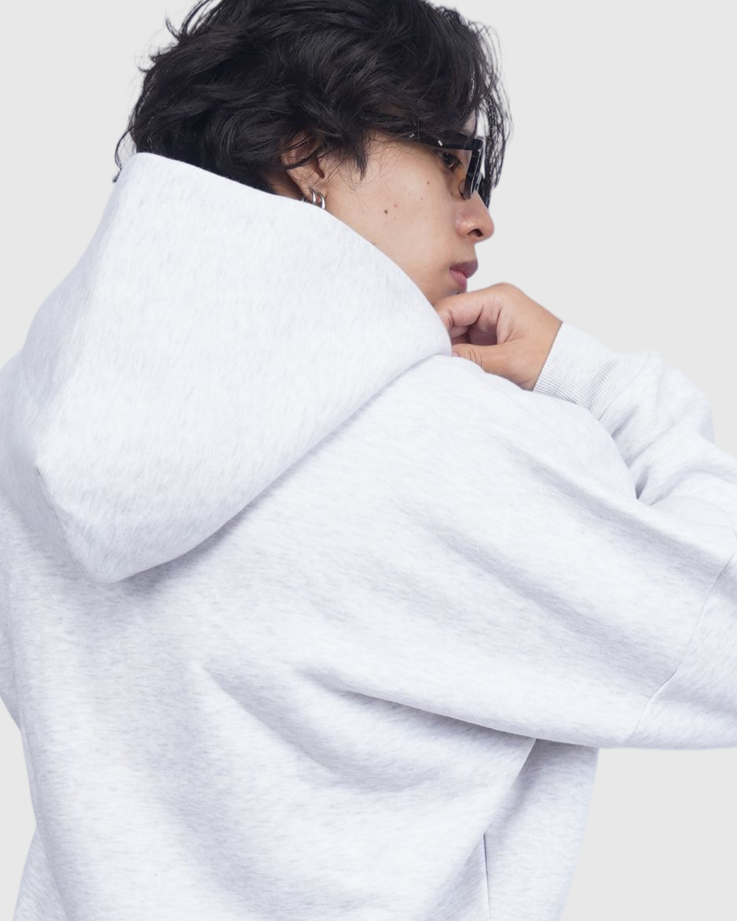 Moon Grey Double Zippered Hoodie V2