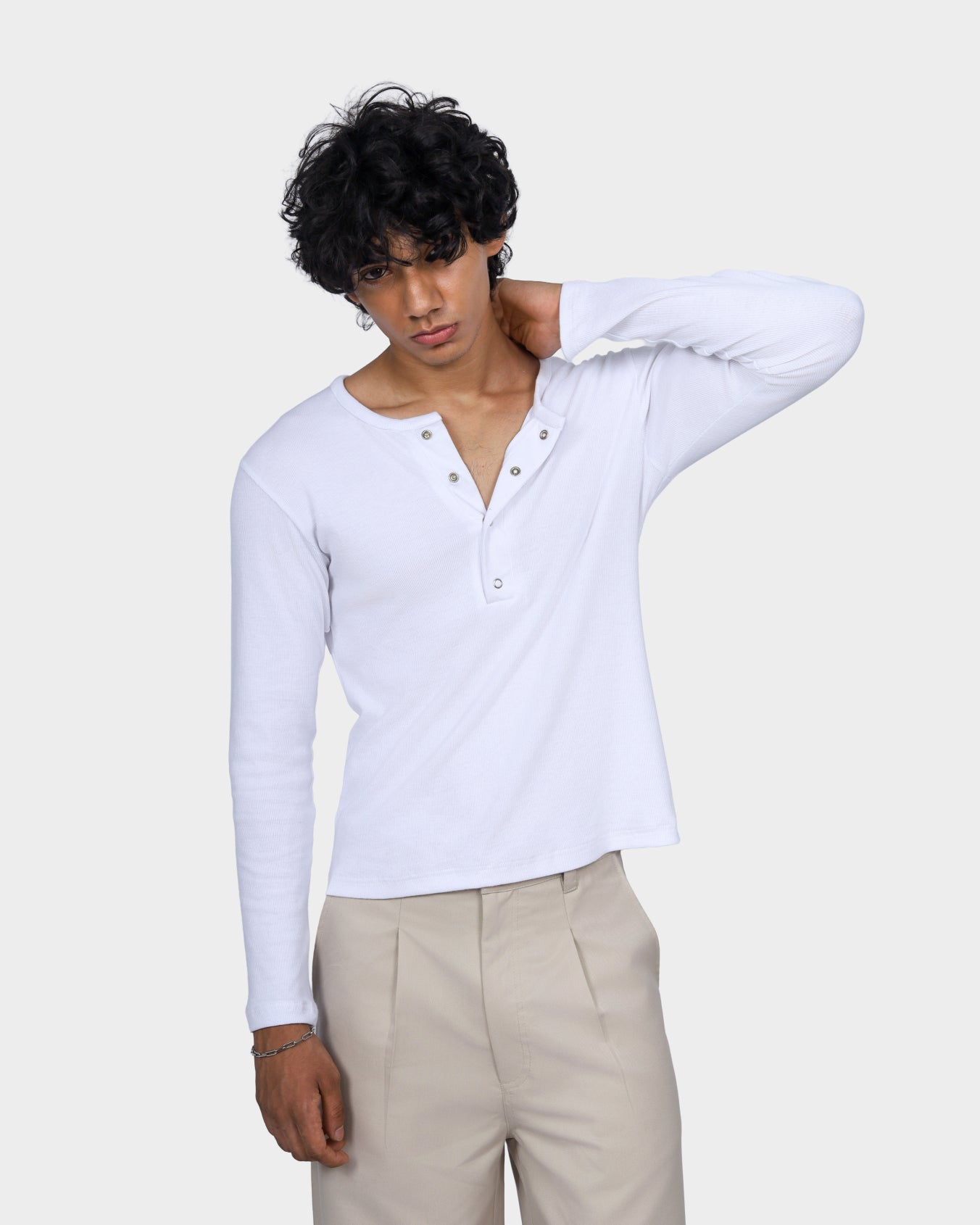 Henley Tee - White