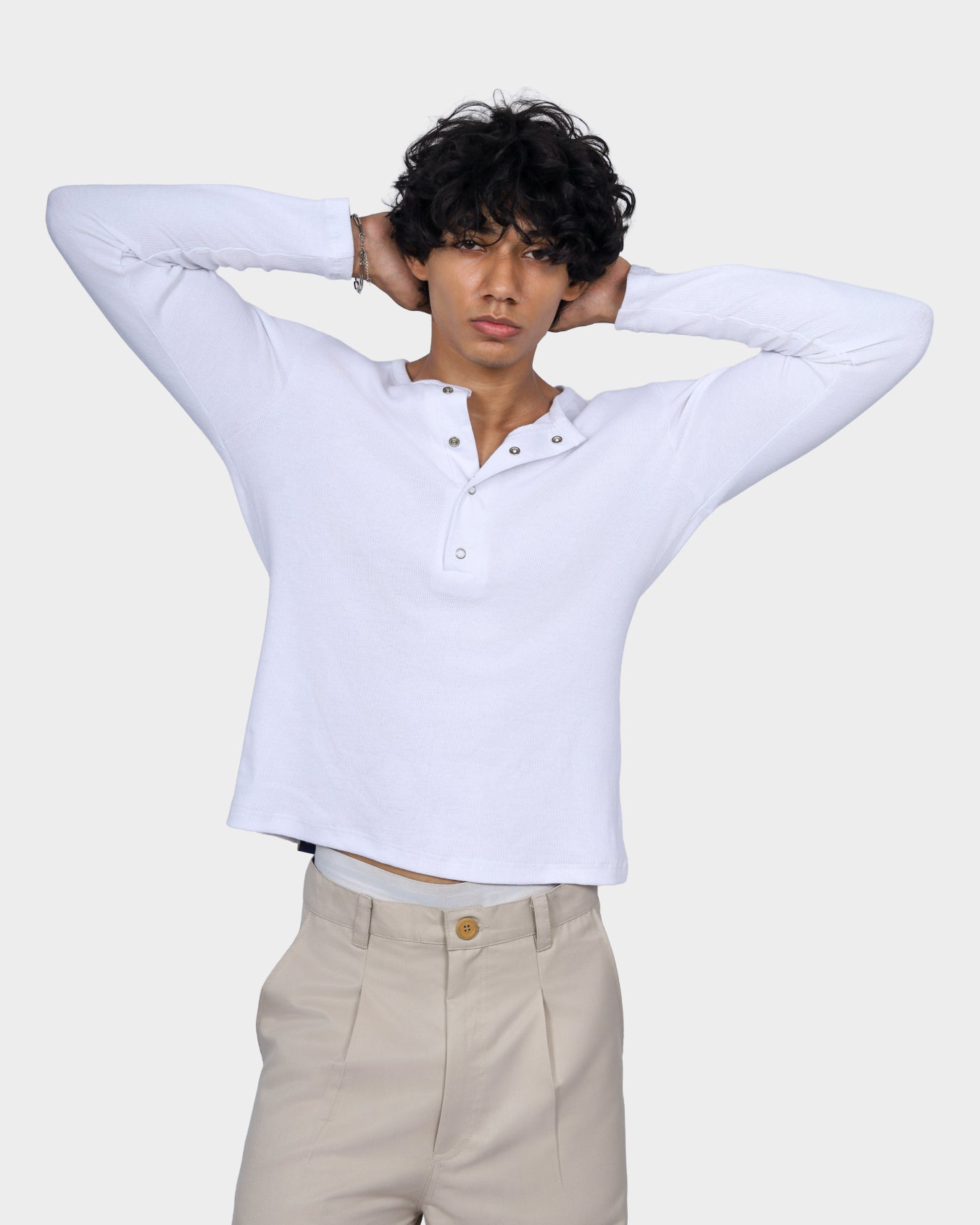 Henley Tee - White